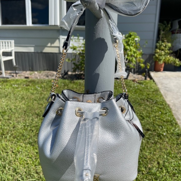 VICTORIA SECRET Mini Bucket Bag In Silver - Picture 10 of 15